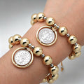 San Benito and Virgin Mary Gold Bracelet