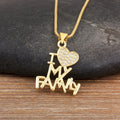 Collar I Love My Family con Circonias