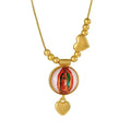 Collar Medalla de la Virgen de Guadalupe con Corazón