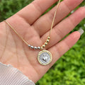 Collar Medalla del Sagrado Corazón en Dos Tonos