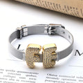 Pulsera de Malla FE con Letras de Circonias
