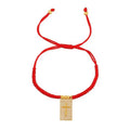 Pulsera Hilo Rojo con Placa de Cruz