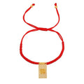 Pulsera Hilo Rojo con Placa Fe de Circonias